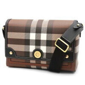 Burberry Note Shoulder Bag Clutch Crossbody Giant Check Birch Brown